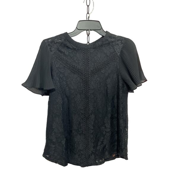 Cable & Gauge Black Lacy Top Size Small - Picture 1 of 11